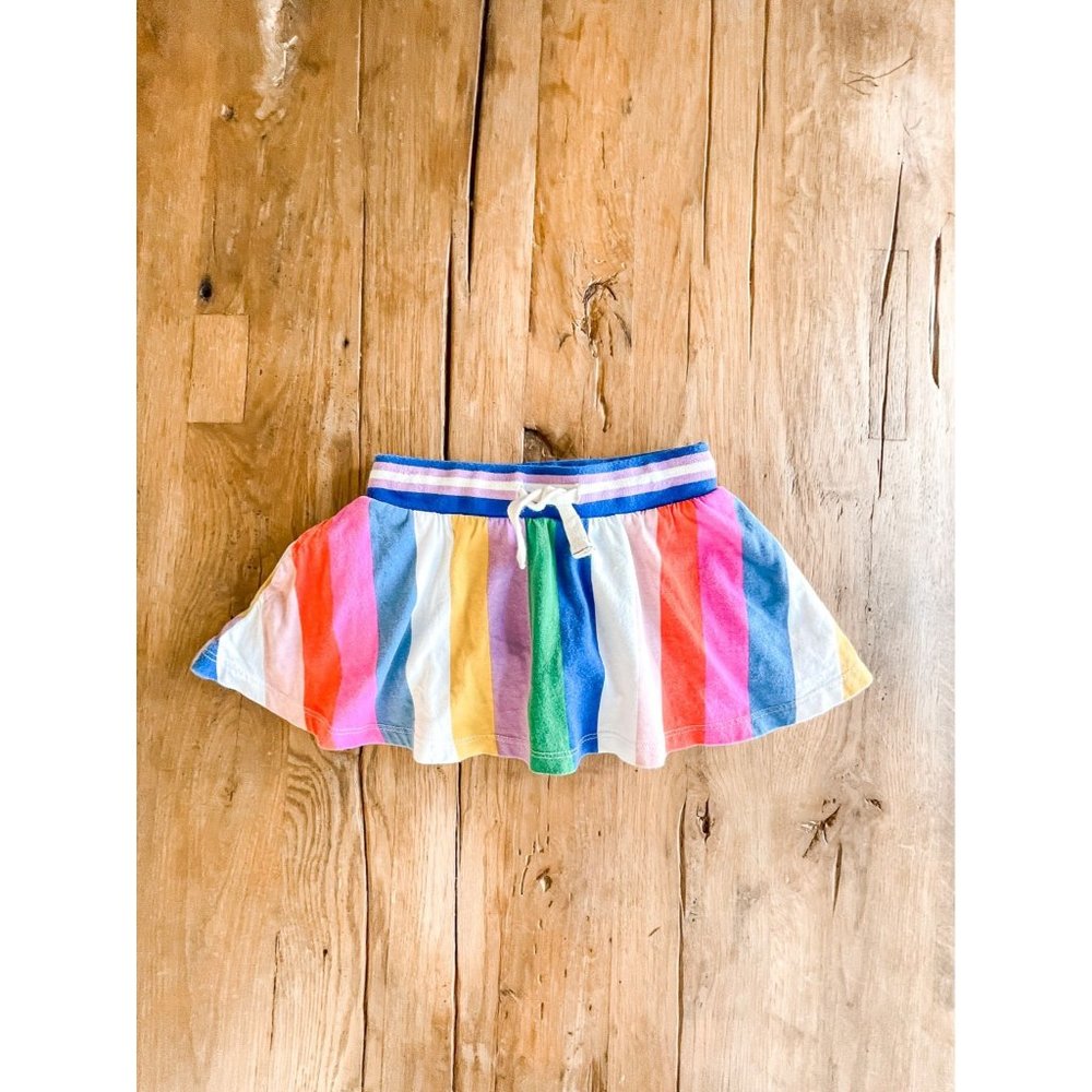 Mini Boden Rainbow Striped Skort, Size 2-3Y